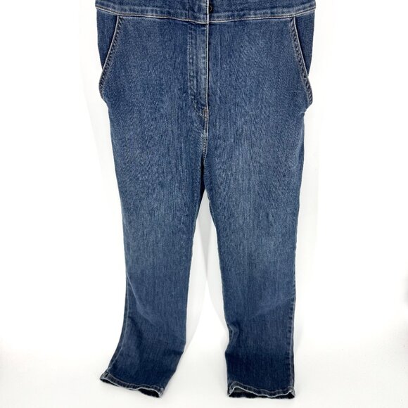 Rivet Utility Rebel Short Sleeve Denim Jumpsuit Stone Wash Blue Size Small - Picture 8 of 13